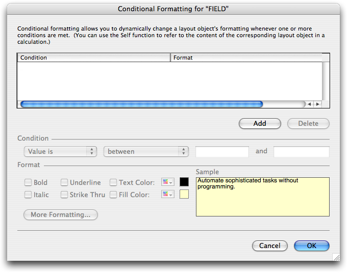 Highlighting the Active Field in FileMaker Six Fried Rice