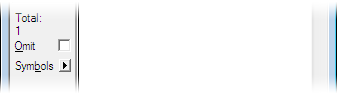 The omit checkbox in FileMaker’s Find mode status area.