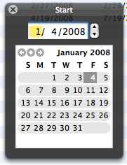 Bento’s date picker pop-up is much prettier than FileMaker’s