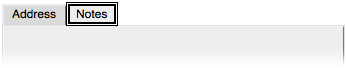 When a tab panel is selected, its tab has a heavy black border.