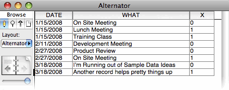 A calculation field that shows if a field value is the same as or different from the previous record.